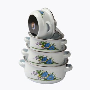 4 casseroles <span class=keywords><strong>en</strong></span> émail, batterie de cuisine, casseroles 670 DB & EDB - Product Image 1