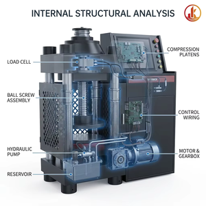 Máquina de Ensayo de Compresión de Cilindros y Cubos de Hormigón Hidráulica JK Astmc <span class=keywords><strong>CTM</strong></span> 300kN 600kN 1000kN 2000kN, Clase 0.5, Inteligente y Automática - Product Image 4
