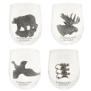 Vajilla de <span class=keywords><strong>cristal</strong></span> transparente de alce con etiqueta de Metal única de 300ml, Copas de coñac, <span class=keywords><strong>copa</strong></span> de vino clásica para fiesta de Brandy - Product Image 1