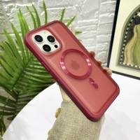 Pour Apple 15 pour iPhone étui à pain semi-perméable givré doux pour la peau 14 Pro Max 13 16 Plus étui de téléphone à aspiration magnétique