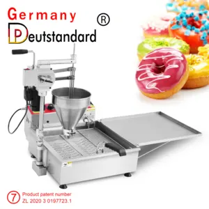 Germany Deutstandard NP-7 Semi Automatic Mini Donut Machine 3 Shape Molds Commercial Lokma Pon De Ring Mochi Donut Deep Fryer