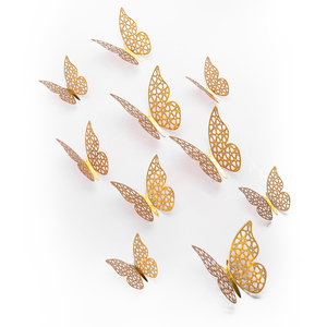 Automne en Couleur 12 pièces DIY Décorations de Mariage en Papillon 3D pour Fournitures de Fête d'Anniversaire Bouquet de Fleurs en Papillon Décorations - Product Image 1