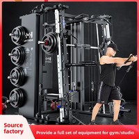Machine Smith pliable en métal robuste, entraîneur complet, rack à squats, rack à développés, combinaison de gym multifonctionnelle
