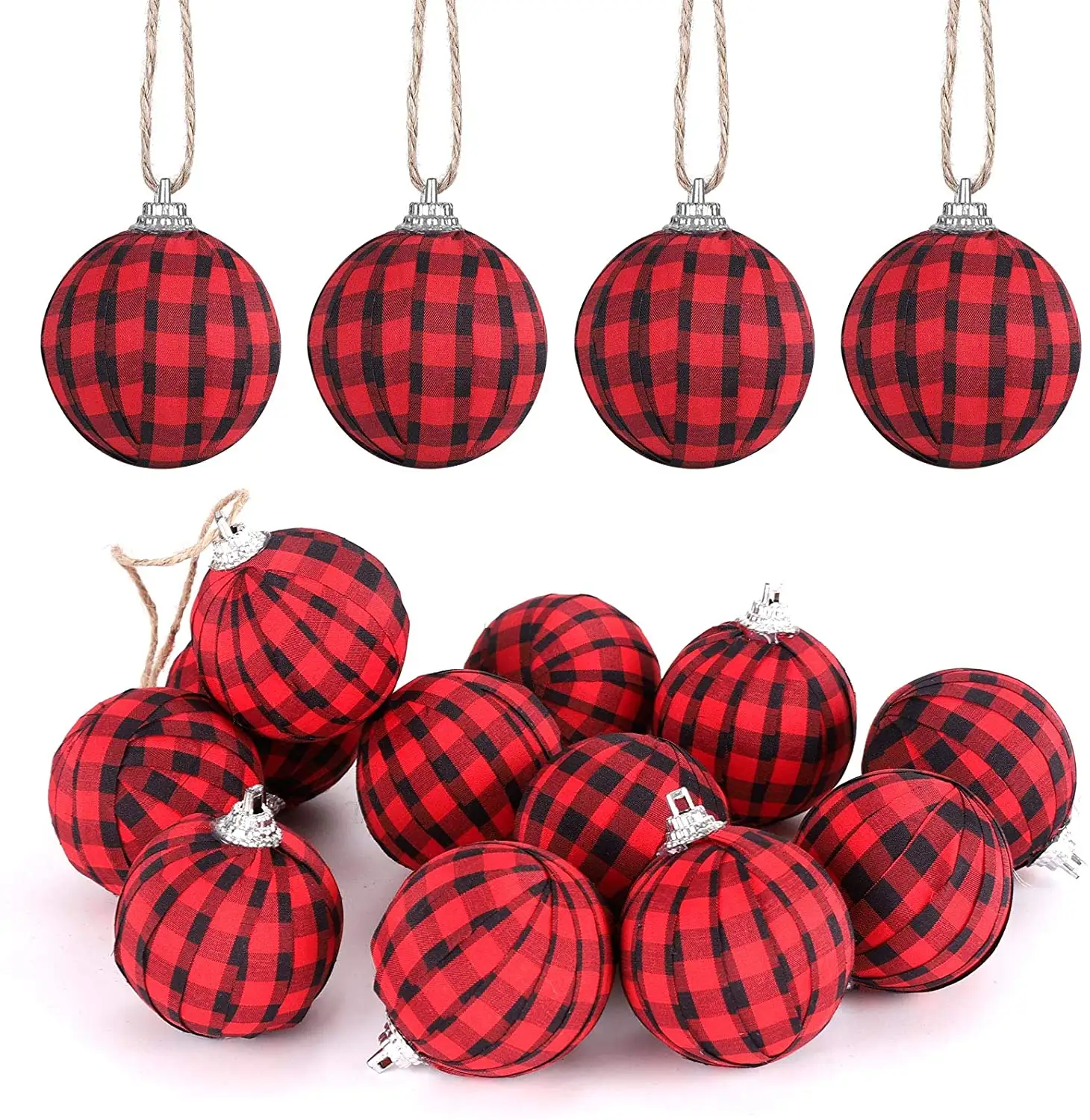 2024 New Product Christmas Ornament Fabric Balls Decoration Foam Material Direct from Supplier