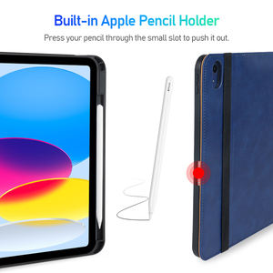 Étui universel pour tablette JUNCHI 2026 avec <span class=keywords><strong>pochette</strong></span> pour cartes, sangle de transport élastique, support double angle, housse de protection en PU+TPU - Product Image 4