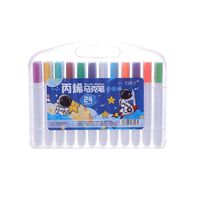 Marqueur d'art avancé 12 couleurs Encre à base d'alcool Tissu Plastique Mélange lisse Pas de décoloration Pointe ronde 4 mm