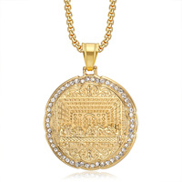 Joyería de Acero Inoxidable Estilo Hip-Hop con Circonita, Colgantes de Moda, Resistentes al Agua, Sin Deslustre, Oro 18K, Nuevo Jesús Iced Out CZ