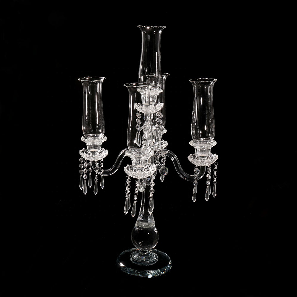 MH-ZT329 хрустальный подсвечник свадебный стол с украшением в виде кристаллов центральные с прозрачное стекло ураган чашек подсвечник из хрустального стекла