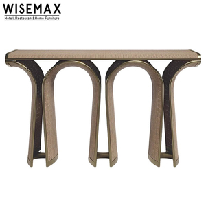 WISEMAX FURNITURE Table d'angle de salon au design italien de luxe Table <span class=keywords><strong>console</strong></span> d'<span class=keywords><strong>entrée</strong></span> en acier inoxydable pour hôtel villa - Product Image 4
