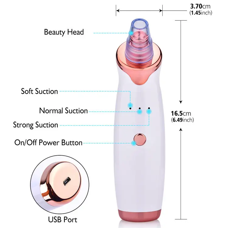 Cuidados Com a pele Ferramenta Preço Barato No Reino Unido Paquistão Sucction 5 Vácuo Poros Acne Cleaner Multifunções Removedor de Cabeça Preta Removedor de Cravo