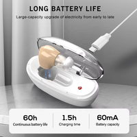 Vente en gros de prothèses auditives Mini Cic Appareil auditif sans fil Ite Prothèses auditives à charge rapide rechargeables pour les personnes âgées sourdes