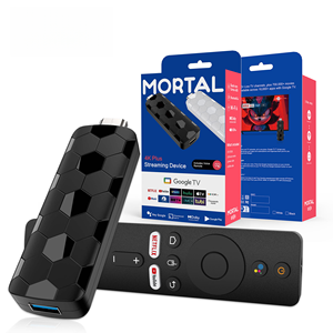 Clé TV intelligente personnalisée MORTAL R3 Plus, la plus récente, pour <span class=keywords><strong>football</strong></span>, ATV, Android 14.0, WiFi6, RK3518, HD 8K, Fire TV Stick - Product Image 1