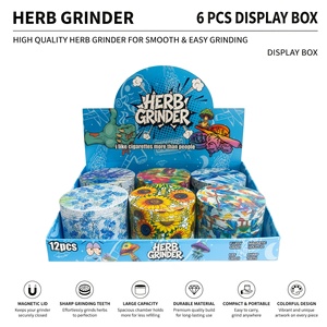 Custom Manual Zinc Alloy <b>Herb</b> <b>Grinder</b> Portable Easy to Carry for Daily Use American Style for Accessories Wholesale - Product Image 1