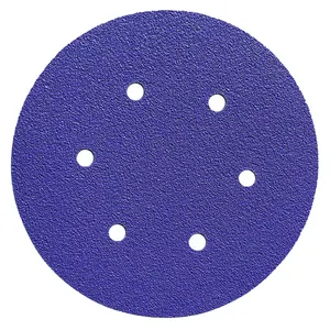 6 отверстий 150 мм 6-дюймовый крючок и петля фиолетовый керамический шлифовальный диск для шлифовки кузова автомобиля