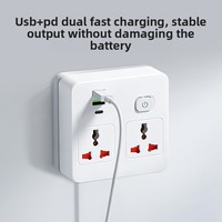 Multiprise USB Type-C avec 2 prises CA 13A et 1 port USB-C, adaptateur convertisseur 3 voies