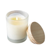 Frascos de Vidrio Esmerilado Vacíos para Velas con Tapa de Madera, Personalizados en Vietnam, al por Mayor