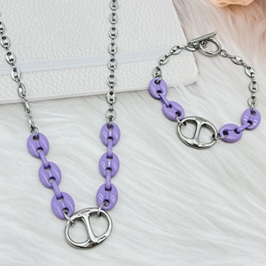 HC ensemble <span class=keywords><strong>de</strong></span> bijoux <span class=keywords><strong>en</strong></span> forme <span class=keywords><strong>de</strong></span> grains <span class=keywords><strong>de</strong></span> café et <span class=keywords><strong>de</strong></span> nez <span class=keywords><strong>de</strong></span> cochon plaqué <span class=keywords><strong>or</strong></span>, <span class=keywords><strong>gourmette</strong></span> à facettes, chaîne Figaro plate, chaîne plaquée <span class=keywords><strong>or</strong></span>, bijoux <span class=keywords><strong>de</strong></span> réglage <span class=keywords><strong>de</strong></span> hong kong - Product Image 2