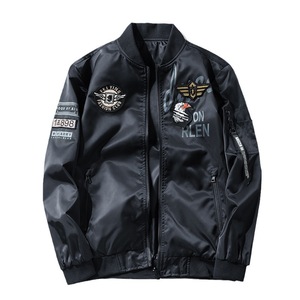 Tenue de baseball décontractée pour hommes Air Force printemps automne nouvelle combinaison volante double face col montant veste grande taille de style américain - Product Image 5