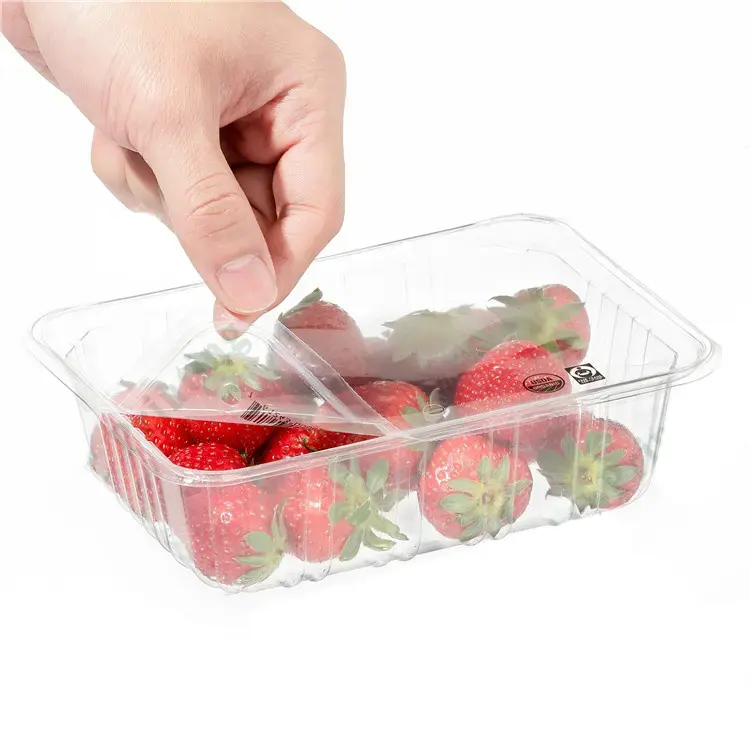 Ps/Pp/Pet Geprint Flow Wrap Tray Hete Afdichting Dekfolie Voor Fruit En Groente Transparante Gelamineerde Film Rol Plastic