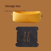 Panier de rangement multifonctionnel pliable en tissu non tissé brodé, style nordique, pour petits objets, plateau de table basse