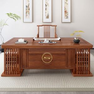 New Chinese Style Rosewood Solid Wood <b>Desk</b> With Drawers Office <b>Study</b> Tea Table Calligraphy Furniture - Product Image 1