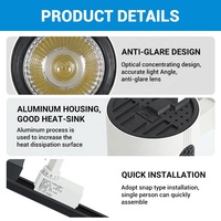 Éclairage sur rail LED de plafond en aluminium pour hôtel de magasin de bureau d'intérieur commercial haut de gamme