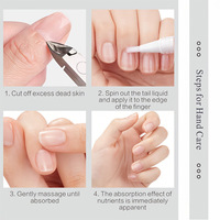 Stylo à huile pour cuticules 7 en 1 avec huile de jojoba et vitamine E, soin hydratant et nourrissant pour les ongles, adoucissant, brosse rotative à 360°, 5 ml
