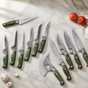 Cuchillo <span class=keywords><strong>de</strong></span> <span class=keywords><strong>Carnicero</strong></span> <span class=keywords><strong>de</strong></span> Hueso Forjado a Mano con Hoja Extra Ancha <span class=keywords><strong>de</strong></span> Caoba Serbina y Mango <span class=keywords><strong>de</strong></span> Latón con Cierre a Presión para Trabajos <span class=keywords><strong>de</strong></span> Carnicería - Product Image 5
