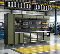 Armoire à outils modulaire en acier, solution de réparation pour atelier et garage, atelier automobile modulaire, mobilier d'établi métallique pour atelier