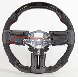 พวงมาลัยคาร์บอนไฟเบอร์แบบกำหนดเองสำหรับรถฟอร์ด มัสแตง ปี 2008 2007 เรซซิ่ง ซีเออร์รา อีโคสปอร์ต เฟียสต้า เรนเจอร์ 2023 ฟอร์ด เอเวอเรสต์ เอ็กซ์เพดิชั่น - Product Image 5