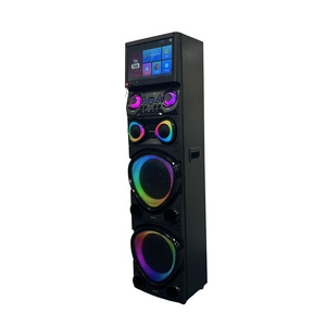 Enceinte de fête 100W double 12 pouces avec écran tactile Android 12 de 15,5 pouces, deux micros sans fil, Wi-Fi, <span class=keywords><strong>Bluetooth</strong></span>, <span class=keywords><strong>USB</strong></span>, TF, FM - Product Image 2