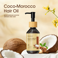 Huile capillaire hydratante et apaisante à la noix de coco du Maroc, sérum anti-frisottis pour la croissance des cheveux, huile de massage multi-usages pour la peau et le corps, OEM