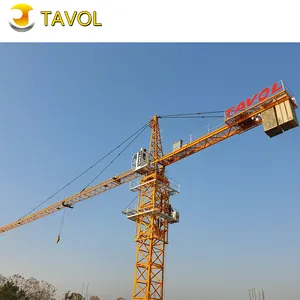 Tavol العلامة التجارية الجديدة QTZ80 السعة القصوى 6 طن Jib 56m مطرقة رأس برج رافعة