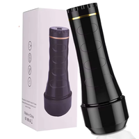 Godet Masturbateur Automatique à Succion et Poussée pour Homme, Texture Réaliste 3D, Stroker Électrique, Godet Type Avion, Jouet Sexuel pour Hommes