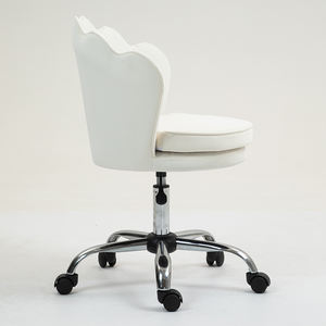 Silla de oficina ergonómica de diseño moderno, altura ajustable, cojín Rosa transpirable, <span class=keywords><strong>ruedas</strong></span> giratorias de terciopelo <span class=keywords><strong>con</strong></span> marco de Metal para uso doméstico - Product Image 5