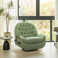 Fauteuil inclinable décontracté pour adultes avec rotation à 360° °   Support de téléphone rotatif, idéal pour le salon, la chambre ou le balcon