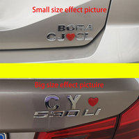 3D Metal DIY letras alfabeto corazón estrella número emblema Cromo Negro coche pegatina Digital insignia Logo accesorios motocicleta