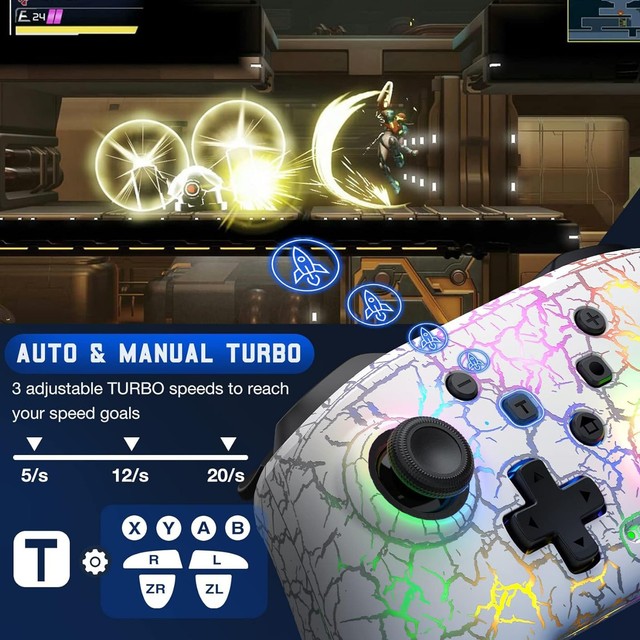 Wholesale Custom Wireless Pro Controller for for Oled Gamepad Joystick RGB Turbo Dual Vibration 600mAh Battery Ergonomic