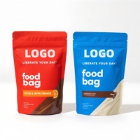 Sacs pour aliments surgelés biodégradables imprimés en héliogravure, sachets refermables de qualité alimentaire pour le stockage au réfrigérateur, chewing-gum et aliments en conserve