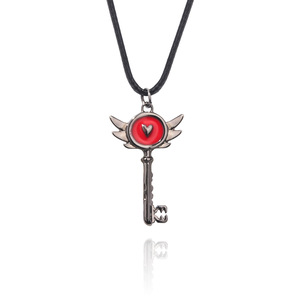 Collier de clé d'hôtel en métal Hell <span class=keywords><strong>Hotel</strong></span>, collier de cosplay Carmilla, collier de personnage d'anime unisexe, pendentif de charme d'anime, cosmétique - Product Image 1
