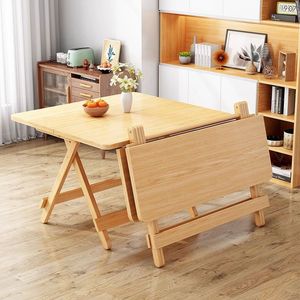 Mesa de Jantar Dobrável Moderna em Madeira Sólida, Mesa de Jantar Portátil com Logo Personalizado, Mesa de Jantar OEM com Logo - Product Image 2