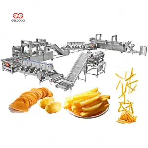 Elektrische Band Pommes Frites Chips Kartoffel Waschen Peeling Schneide maschine für Pommes Frites Marokko