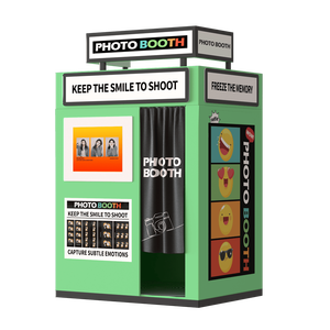 Photomaton moderne vert tout-<span class=keywords><strong>en</strong></span>-un compatible SLR/appareil <span class=keywords><strong>photo</strong></span>, avec écran tactile, impression <span class=keywords><strong>en</strong></span> libre-service, Wi-Fi et télécommande - Product Image 3
