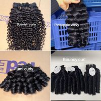 Lots de Cheveux Humains Bouclés Naturels Noirs Birmans, Cheveux Indiens Bruts à Double Trame, Cheveux Humains Bruts Cambodgiens de Qualité Supérieure avec Cuticules Alignées