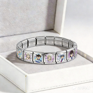 Wholesale Customization Cartoon <b>Animation</b> Stainless Steel Jewelry Italian Charm Link Fit 9mm Bracelet Making DIY for Women Man - Product Image 4