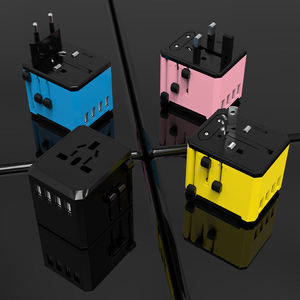 Phổ Loại C + 4 USB thông minh sạc điện cắm ổ cắm ABS Travel Adapter - Product Image 4
