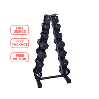 Haltères hexagonaux en caoutchouc durables de style professionnel, pas chers, 2 kg, 5 kg, 7,5 kg, 30 kg, ensemble d'haltères hexagonaux