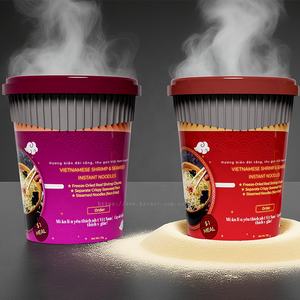 Soupe de nouilles ramen instantanées, 17 onces (530 ml) 90 g IM, sans déformation, sans odeur, gobelet en plastique de qualité alimentaire PP avec couvercle, étiquette IML - Product Image 1