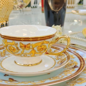 Service de table de luxe en gros, vaisselle en porcelaine de luxe, assiettes de 10 pouces en porcelaine fine, services de table en porcelaine osseuse pour la maison - Product Image 4