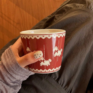 Ins Aesthetic Ceramic Mug Underglaze Color Household 2026 New Couple Coffee Mouthwash Water Cup - Product Image 4